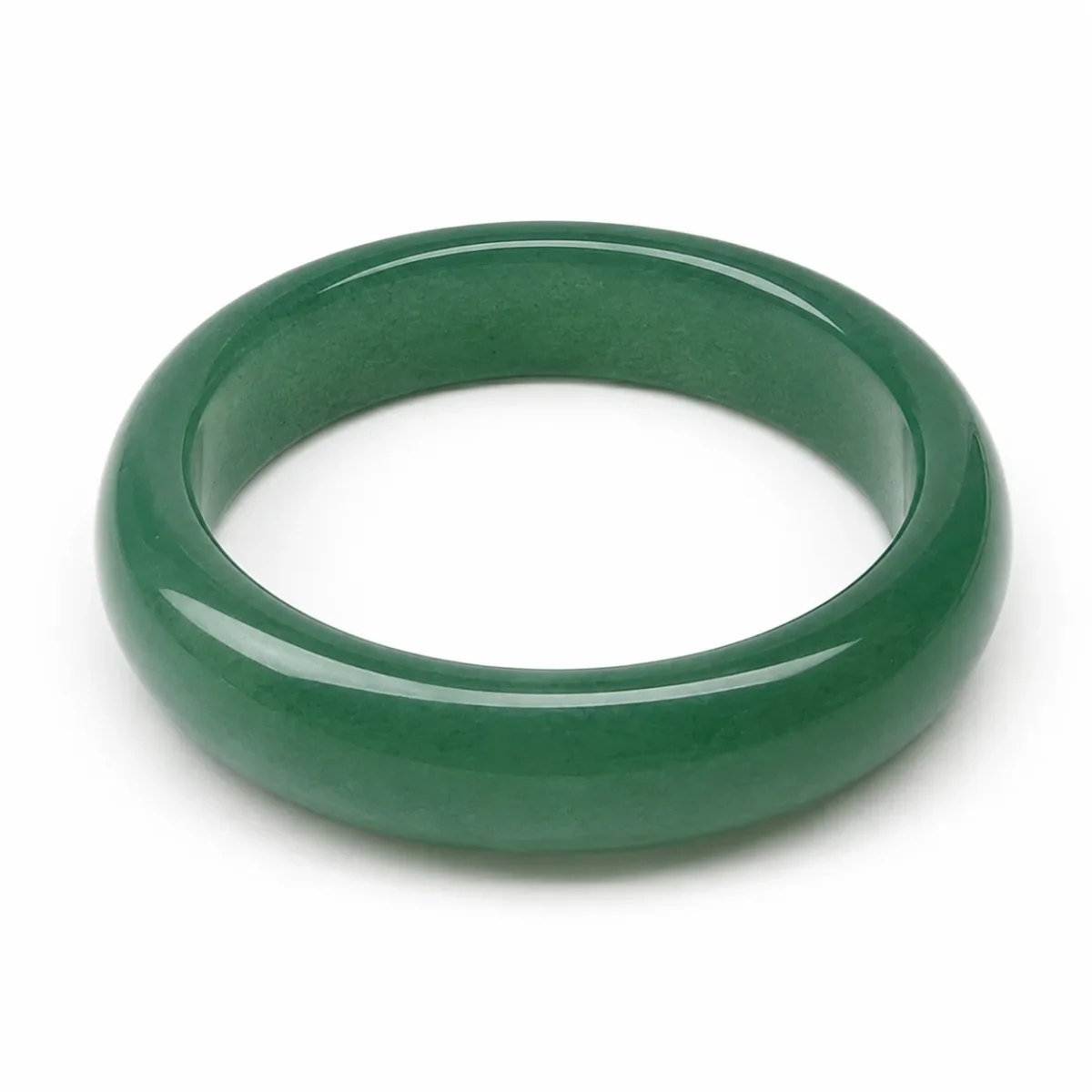 Natural Green Aventurine Bangle – 17mm Wide x 57mm Round | Hand Polished Gemstone Bangle