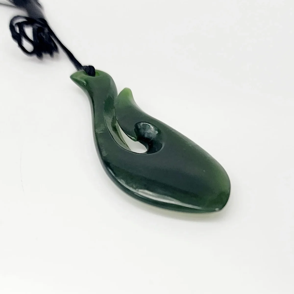 New Zealand Fish Hook Greenstone Necklace