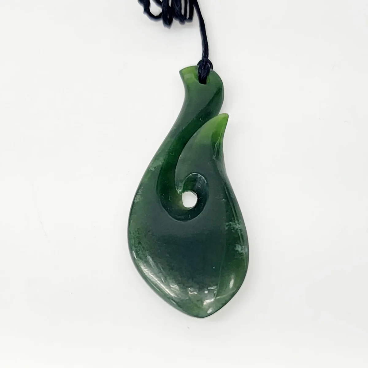 New Zealand Fish Hook Greenstone Necklace
