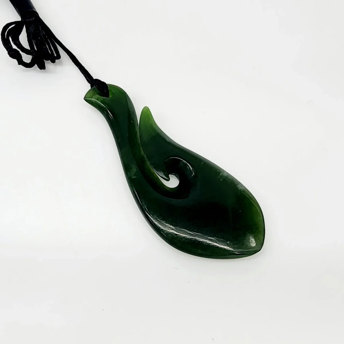 New Zealand Fish Hook Greenstone Necklace