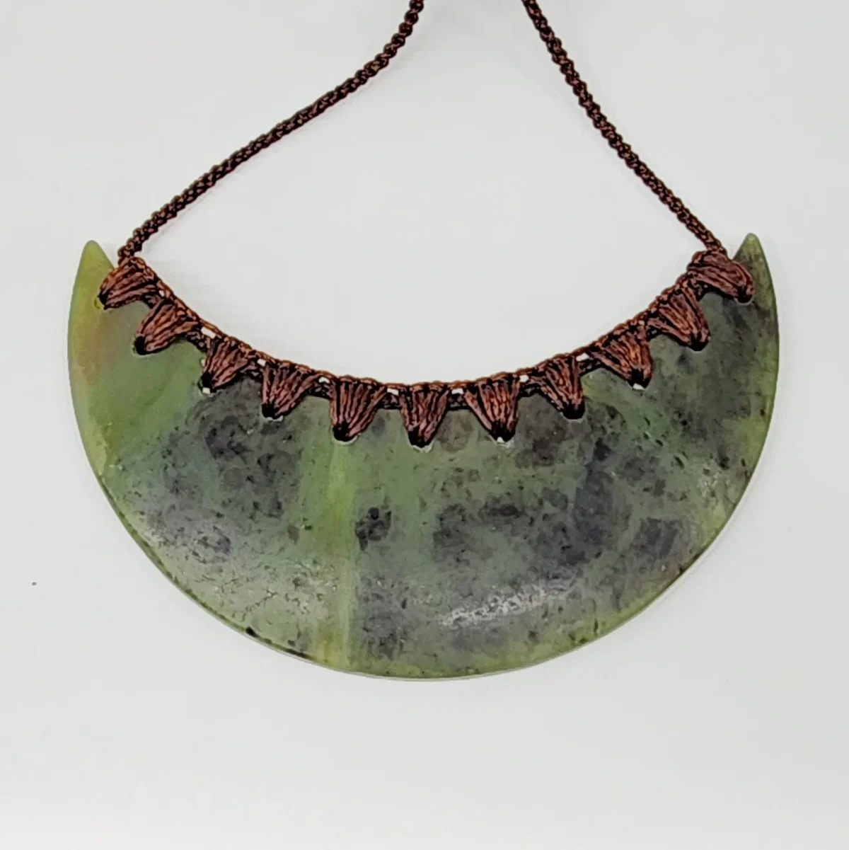 New Zealand Greenstone Breast Plate Necklace