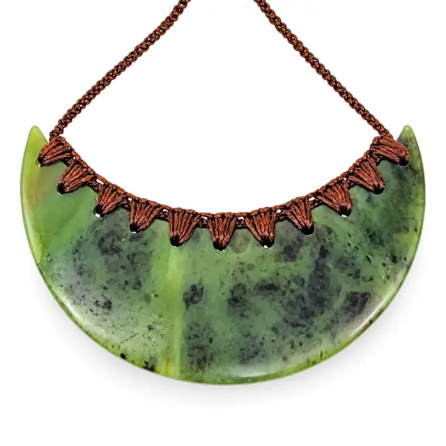 New Zealand Greenstone Breast Plate Necklace