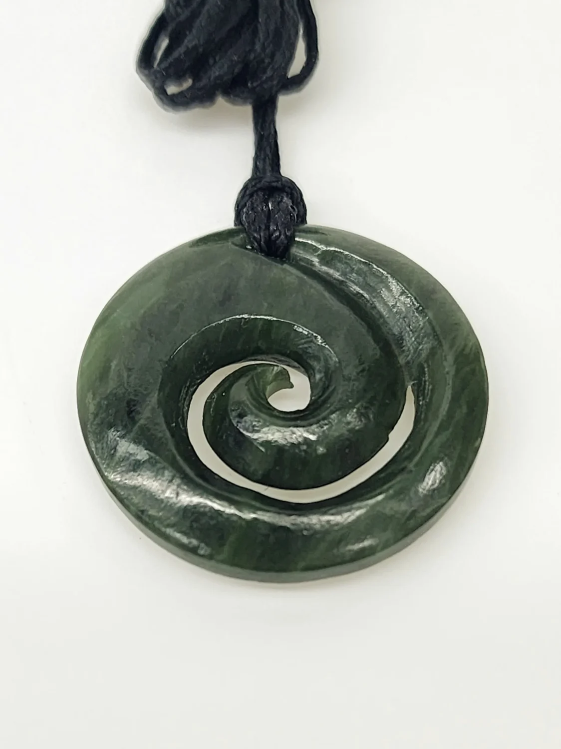 New Zealand Greenstone Closed Koru Necklace