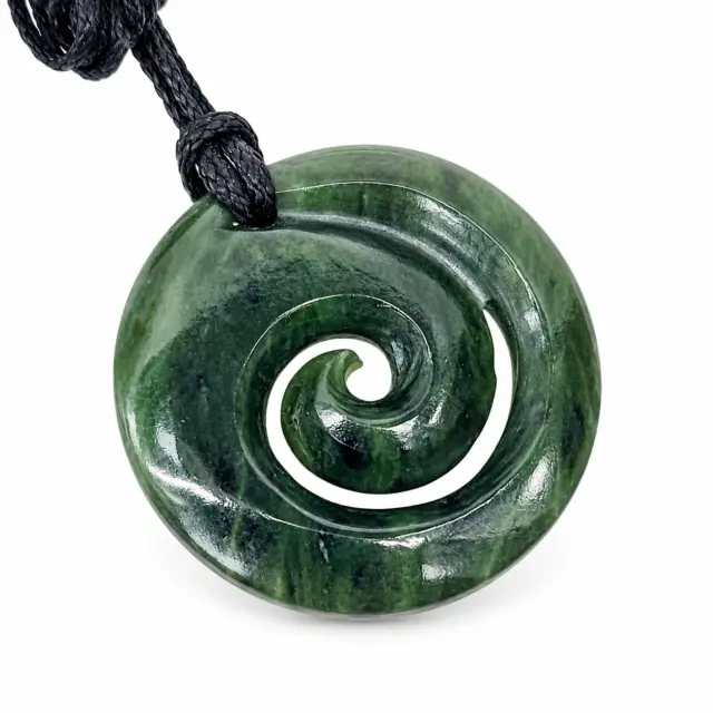 New Zealand Greenstone Closed Koru Necklace