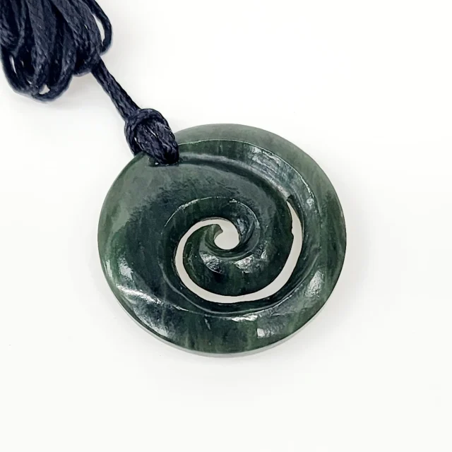 New Zealand Greenstone Closed Koru Necklace