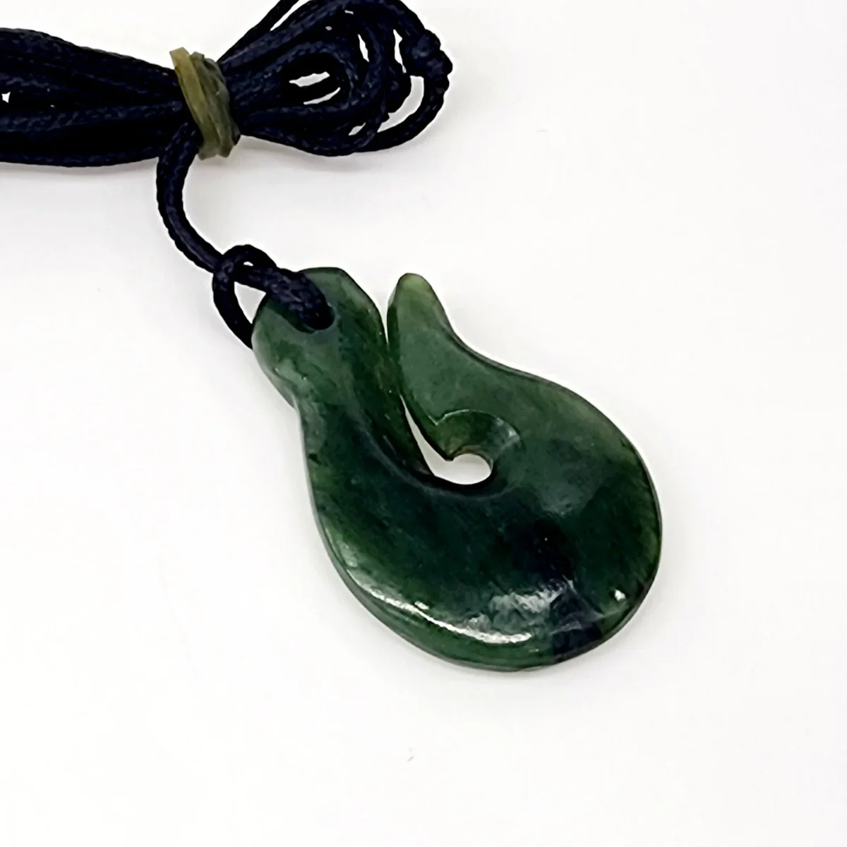 New Zealand Greenstone Hei Matau / Fish Hook Necklace