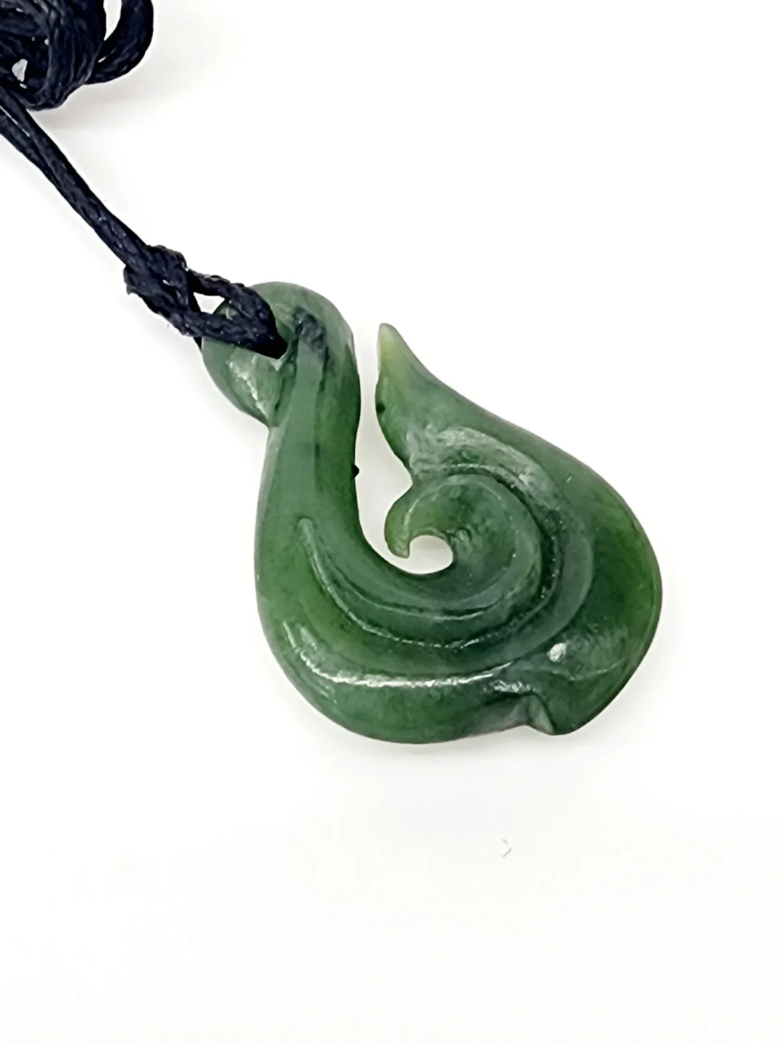 New Zealand Greenstone Hei Matau / Fish Hook Necklace