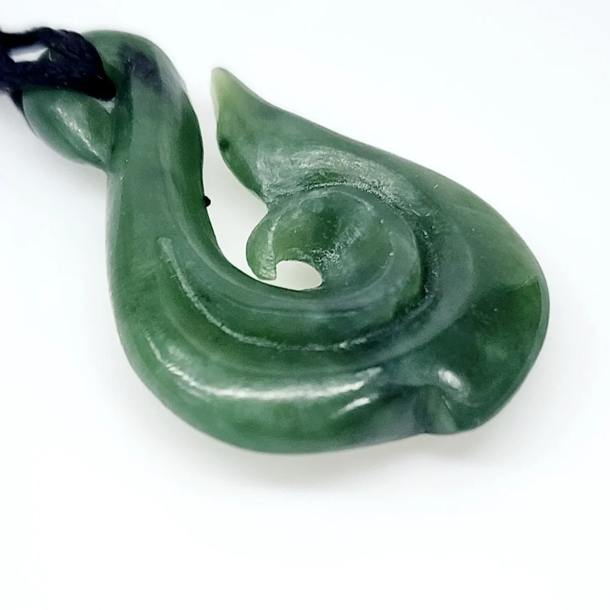 New Zealand Greenstone Hei Matau / Fish Hook Necklace