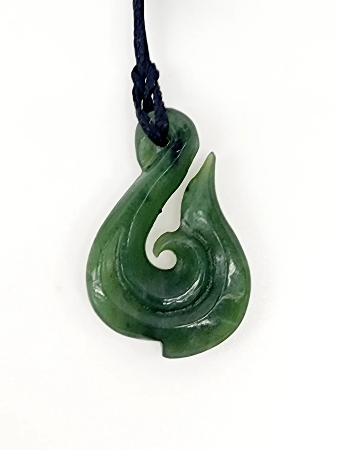 New Zealand Greenstone Hei Matau / Fish Hook Necklace