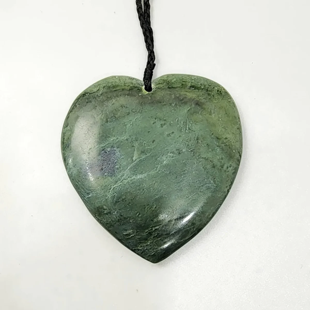 New Zealand Greenstone Polished Heart Necklace