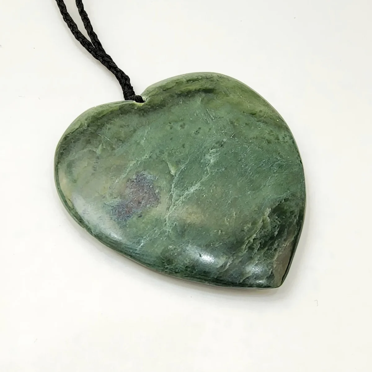 New Zealand Greenstone Polished Heart Necklace