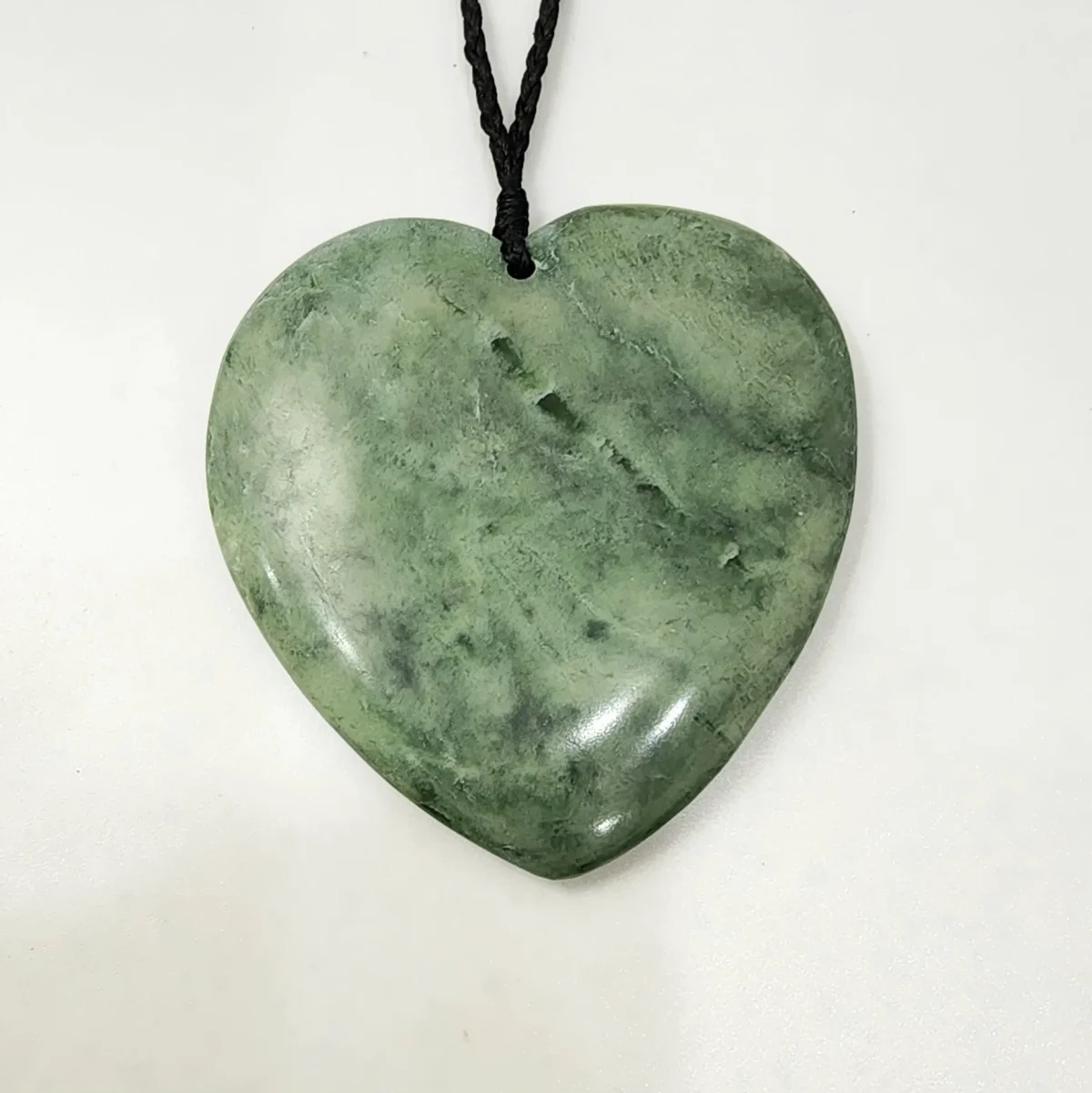 New Zealand Greenstone Polished Heart Necklace