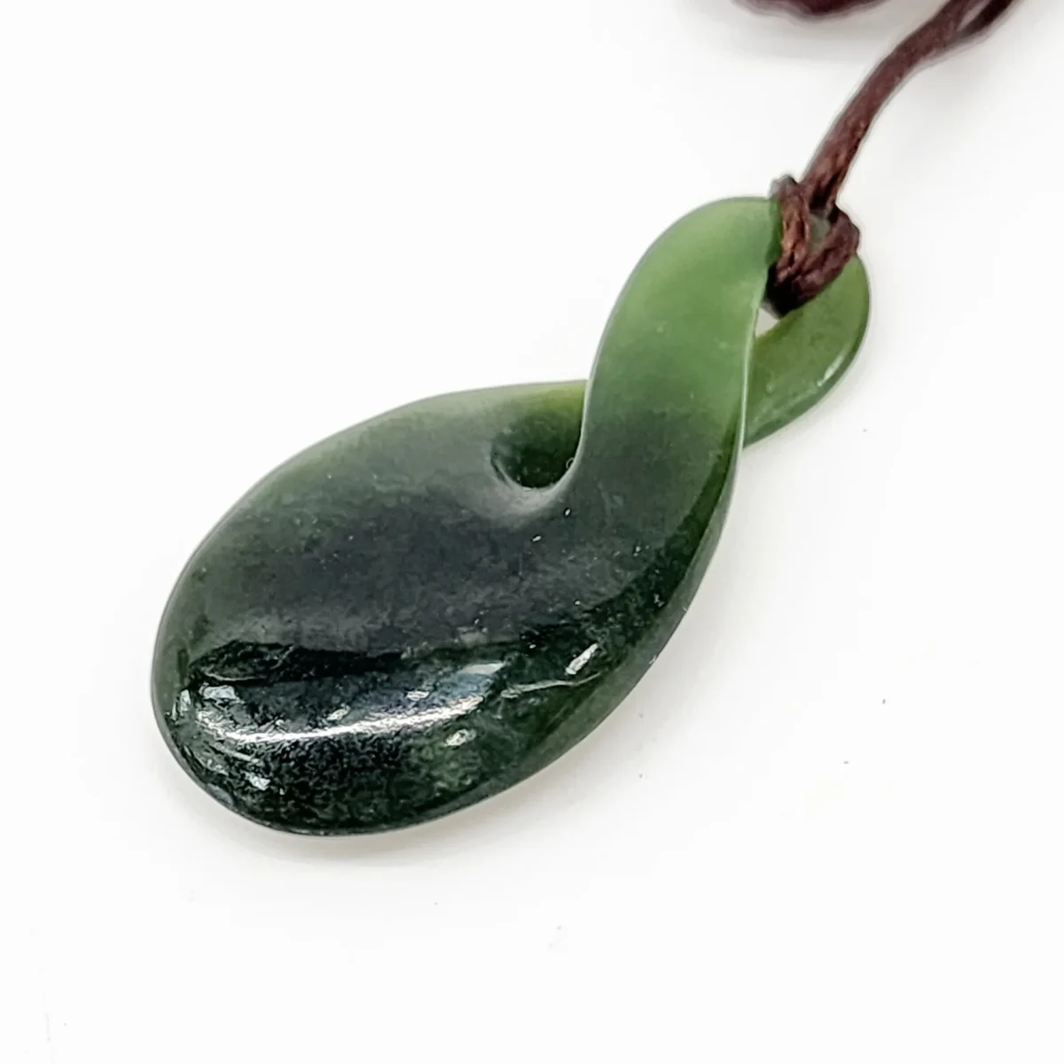 New Zealand Greenstone Single Twist Necklace
