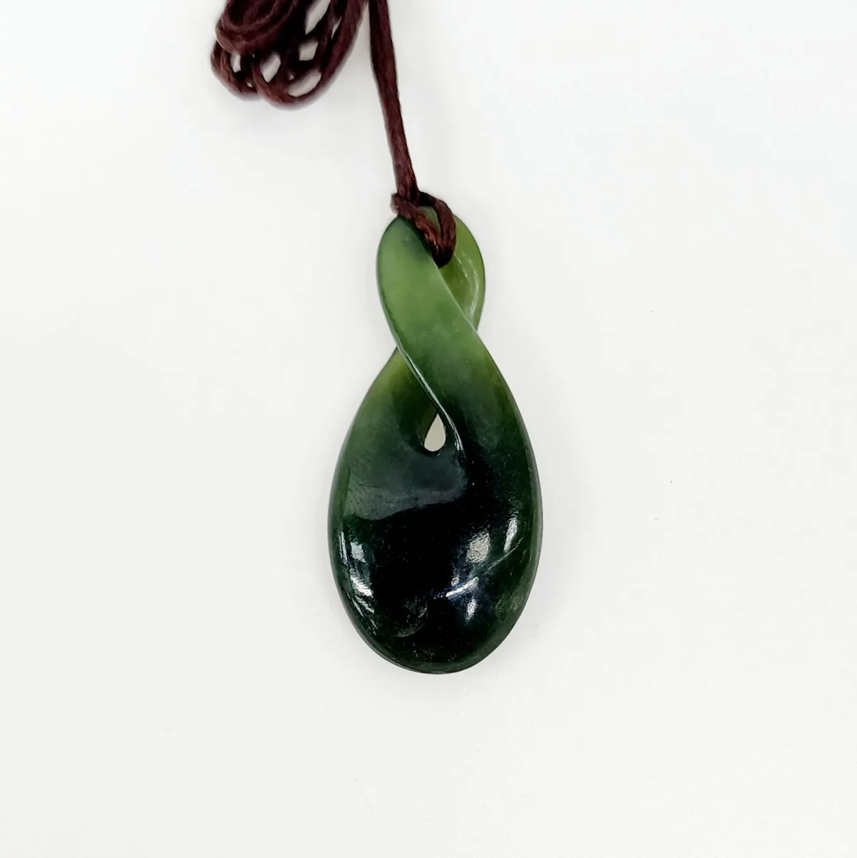 New Zealand Greenstone Single Twist Necklace