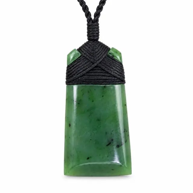 New Zealand Pounamu Classic Bounded Toki Necklace - DWDLO2