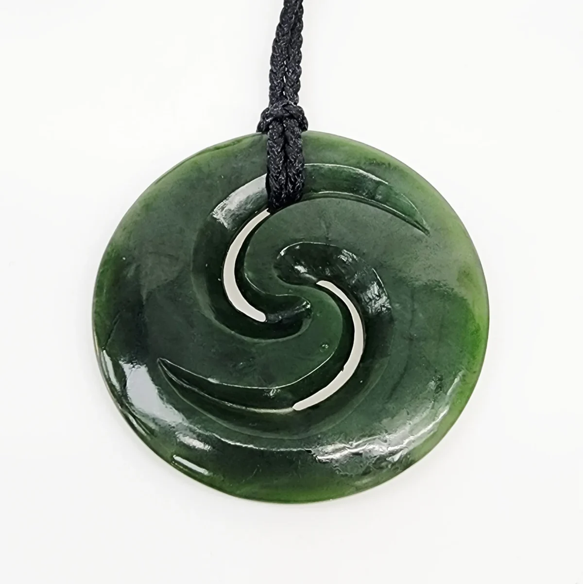 New Zealand Pounamu Closed Double Koru Necklace - HPC153XL.125