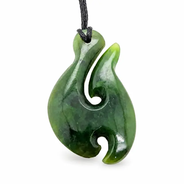 New Zealand Pounamu Hook Necklace - HPN007.50