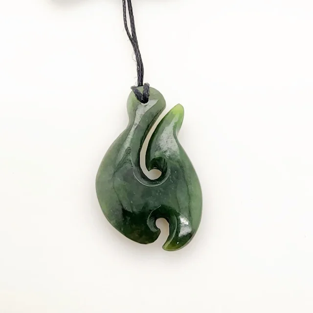 New Zealand Pounamu Hook Necklace - HPN007.50