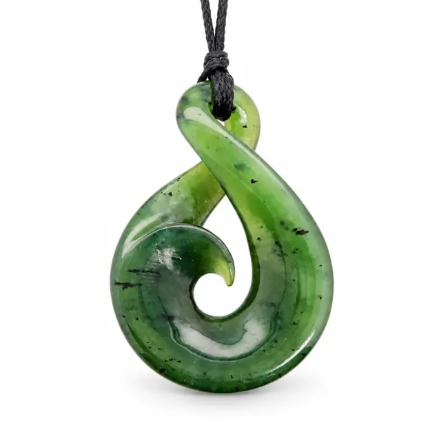 New Zealand Pounamu Single Twist / Koru Necklace - DIS1.64