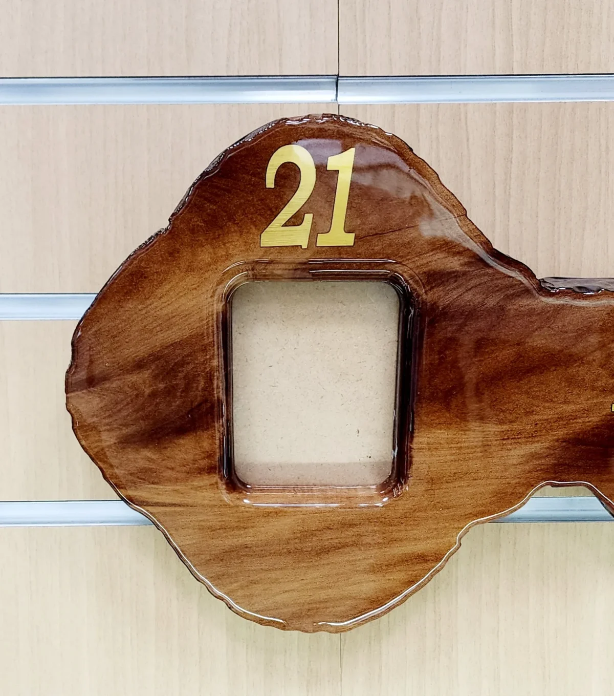 New Zealand Swamp Kauri 21st Wooden Key with Photo Insert - KW2503