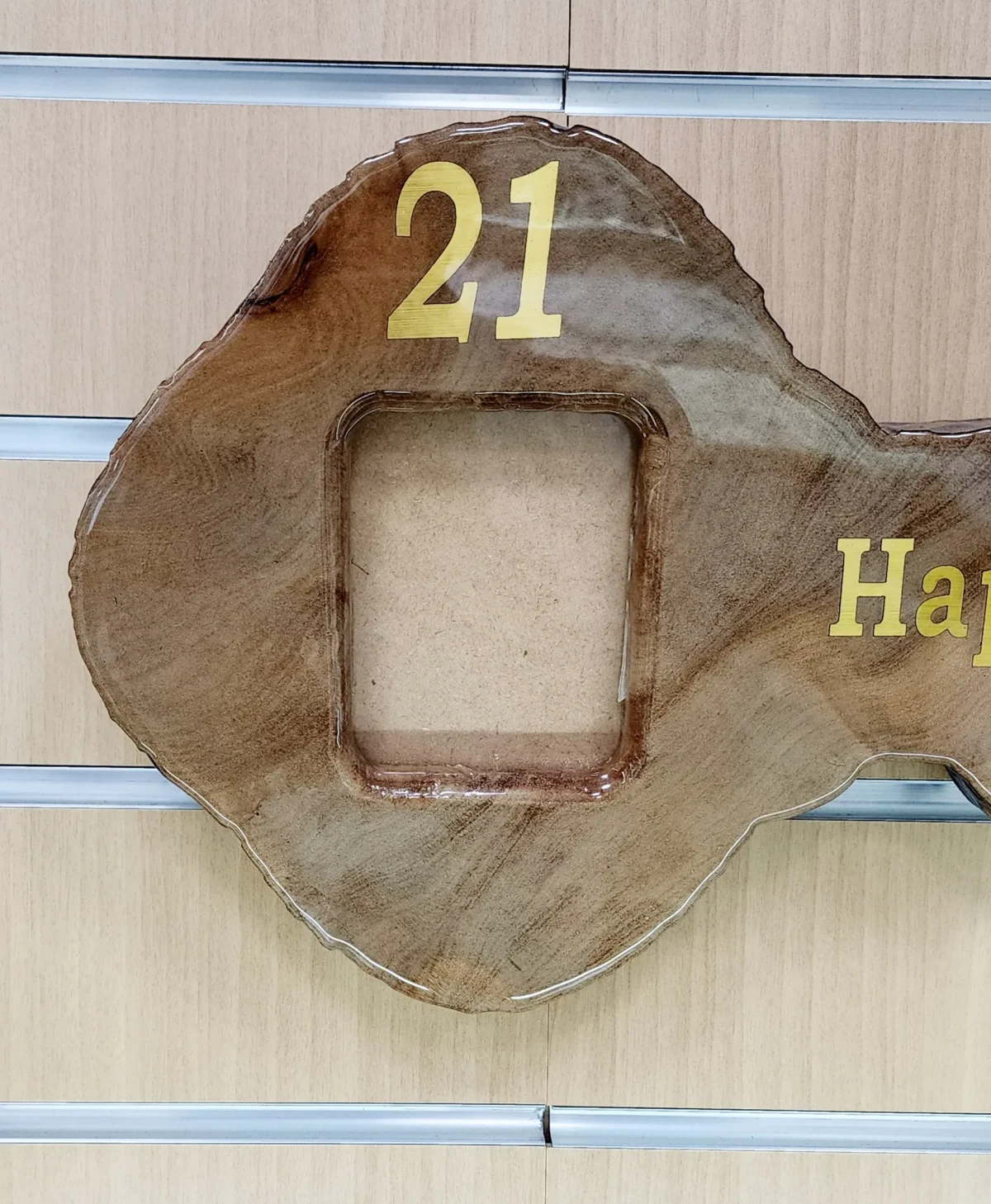 New Zealand Swamp Kauri 21st Wooden Key with Photo Insert - KW2505