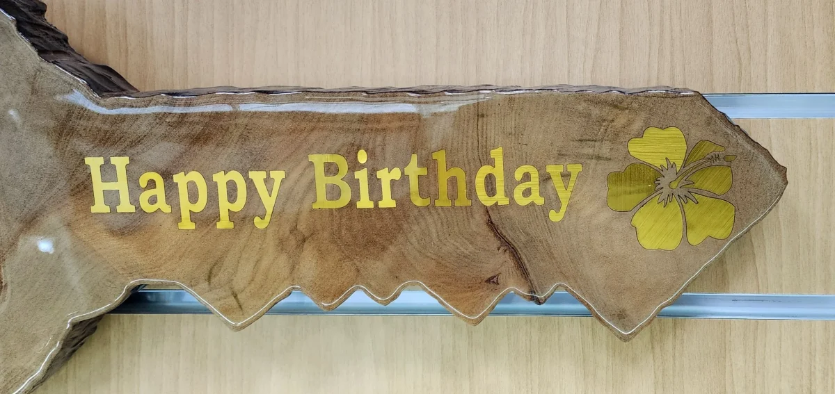 New Zealand Swamp Kauri 21st Wooden Key with Photo Insert - KW2505