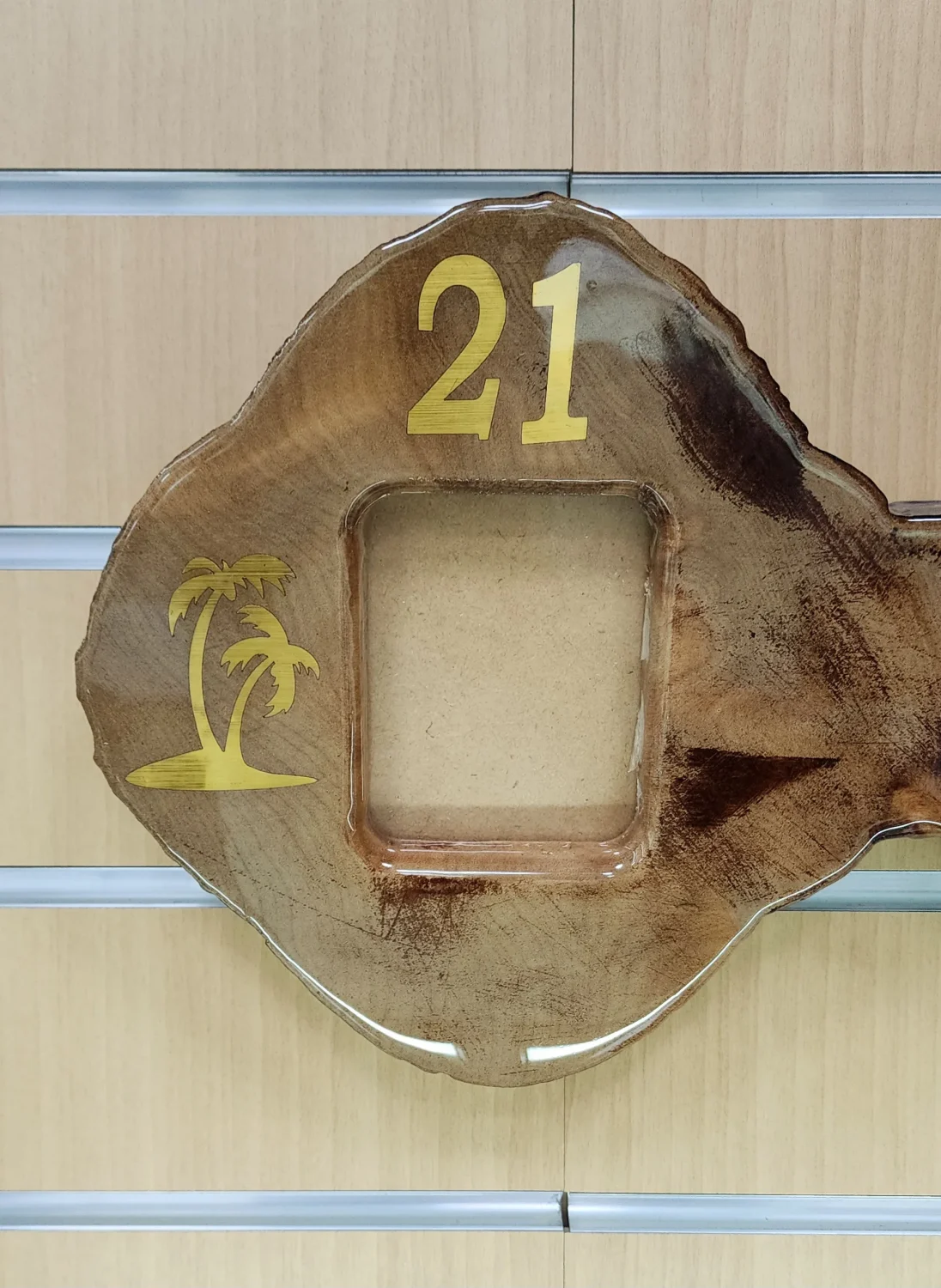 New Zealand Swamp Kauri 21st Wooden Key with Photo Insert - KW2508