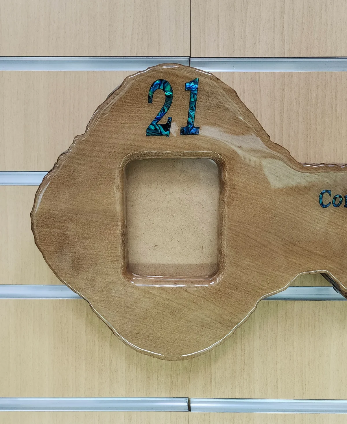 New Zealand Swamp Kauri 21st Wooden Key with Photo Insert - KW2509