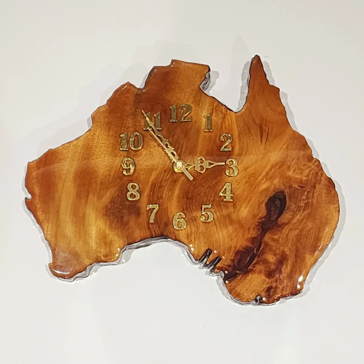 New Zealand Swamp Kauri Wall Clock Australia Map - KC-AUST