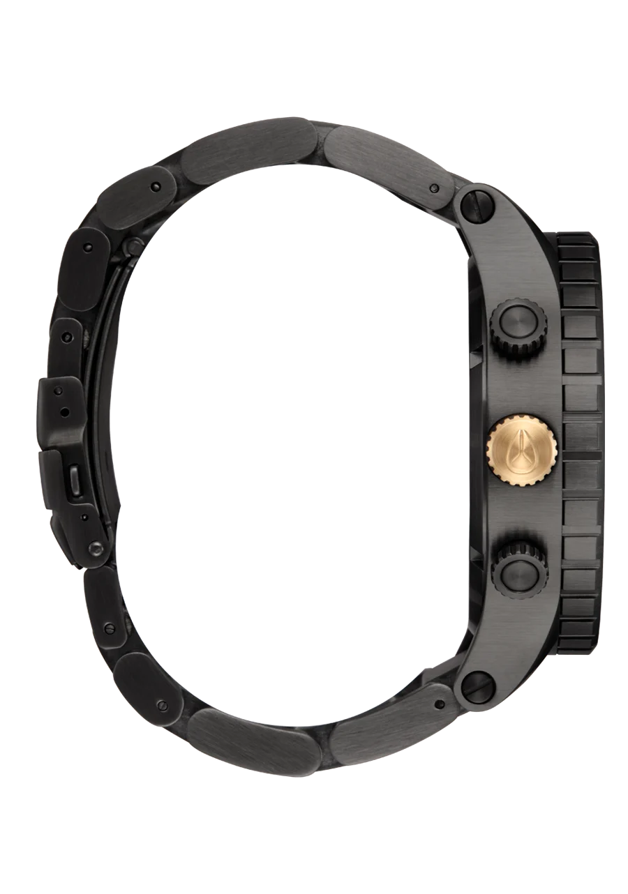 NIXON 51-30 Chrono Gunmetal / Blackberry / Gold Watch -  A1389-5270-00