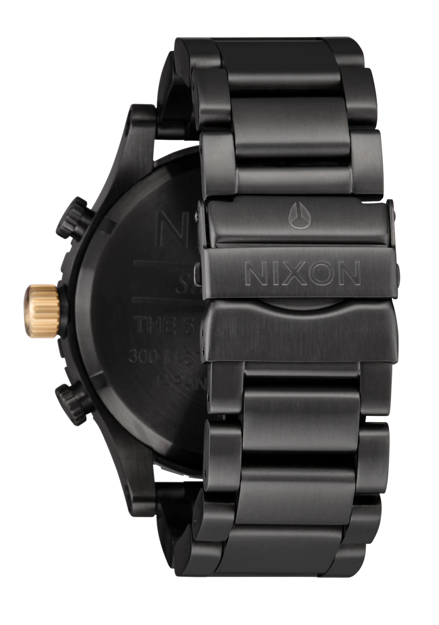 NIXON 51-30 Chrono Gunmetal / Blackberry / Gold Watch -  A1389-5270-00