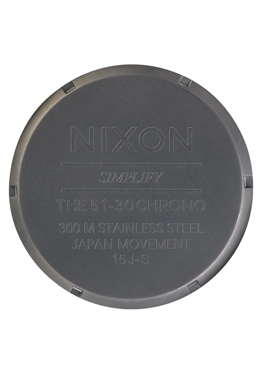 NIXON 51-30 Chrono Gunmetal / Blackberry / Gold Watch -  A1389-5270-00