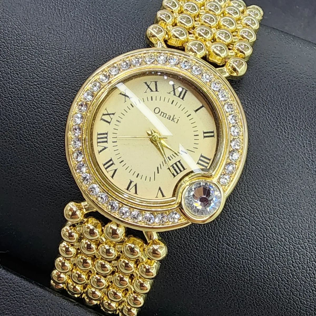 OMAKI Womens Gold Tone Dress Watch with Gold Dial Face