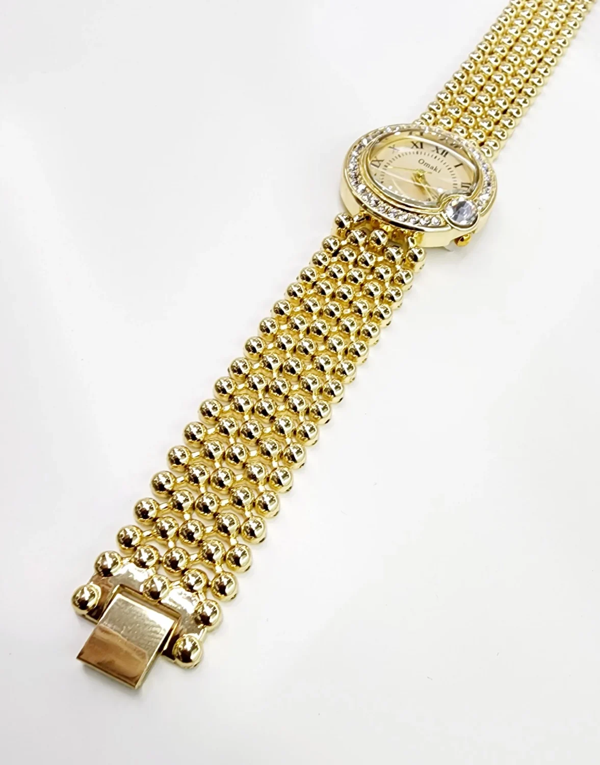 OMAKI Womens Gold Tone Dress Watch with Gold Dial Face
