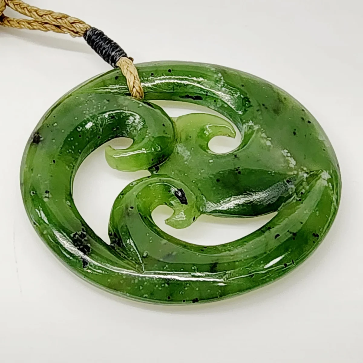 Pounamu Closed Triple Koru Necklace