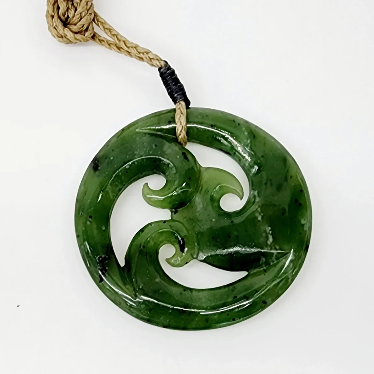 Pounamu Closed Triple Koru Necklace