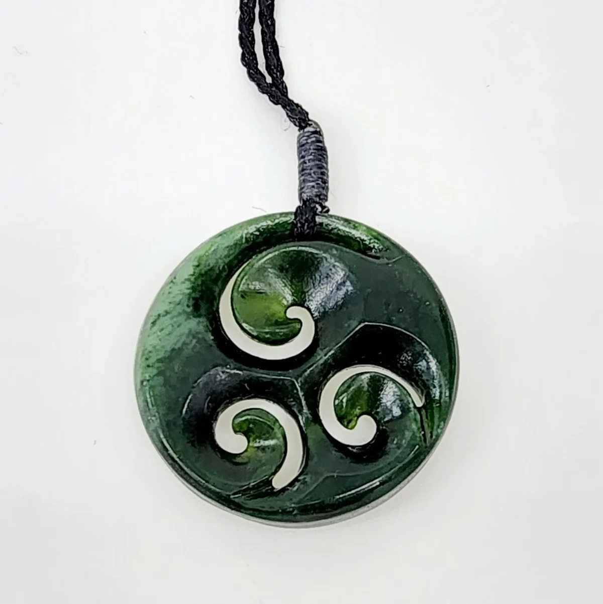 Pounamu Closed Triple Koru Necklace