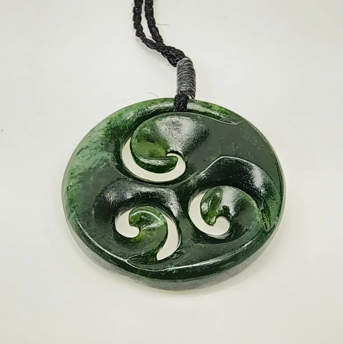 Pounamu Closed Triple Koru Necklace