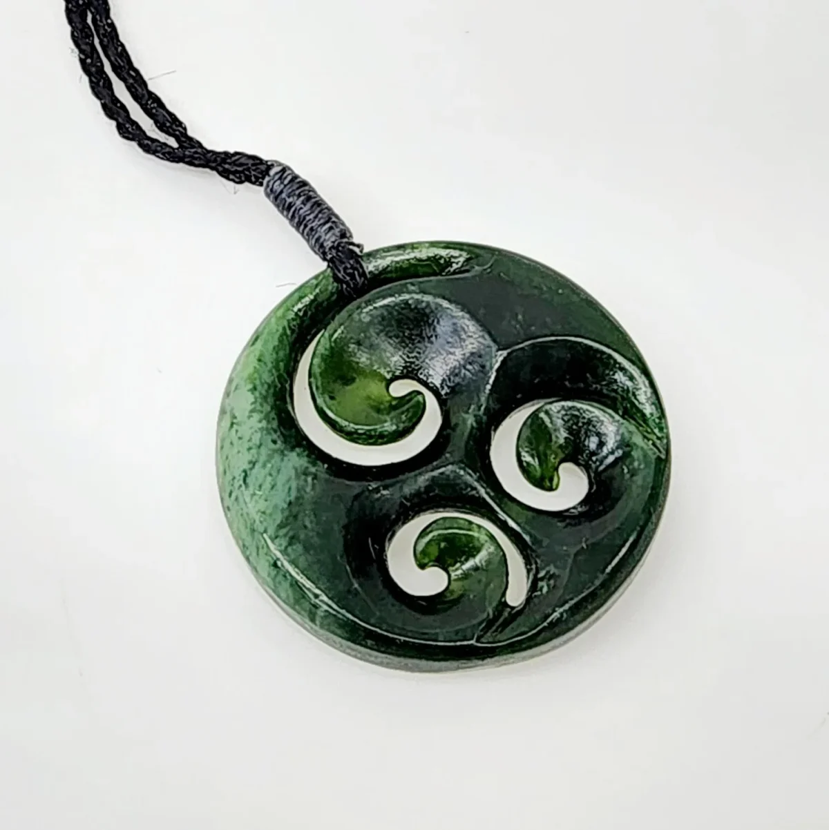 Pounamu Closed Triple Koru Necklace