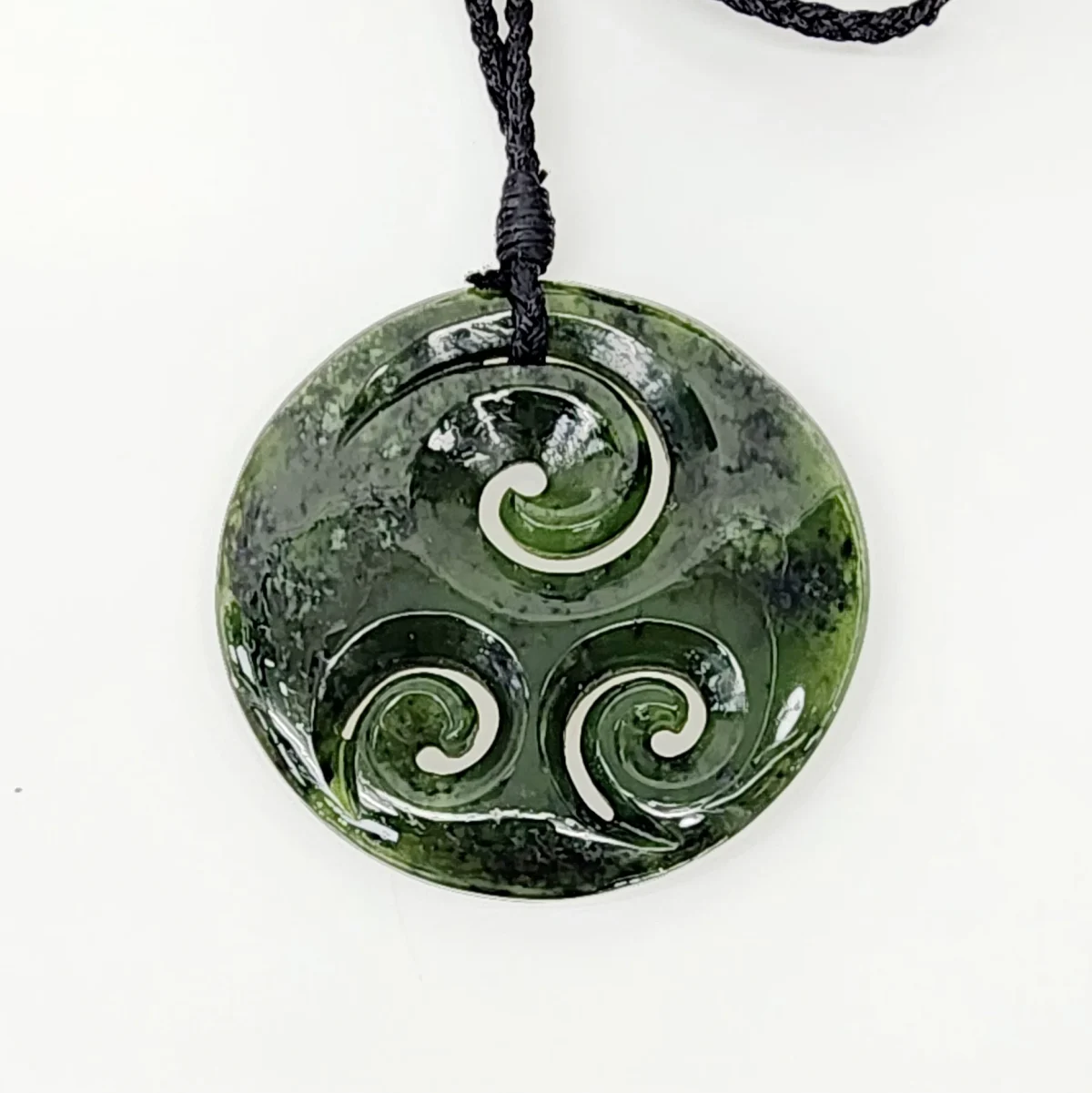 Pounamu Closed Triple Koru Necklace