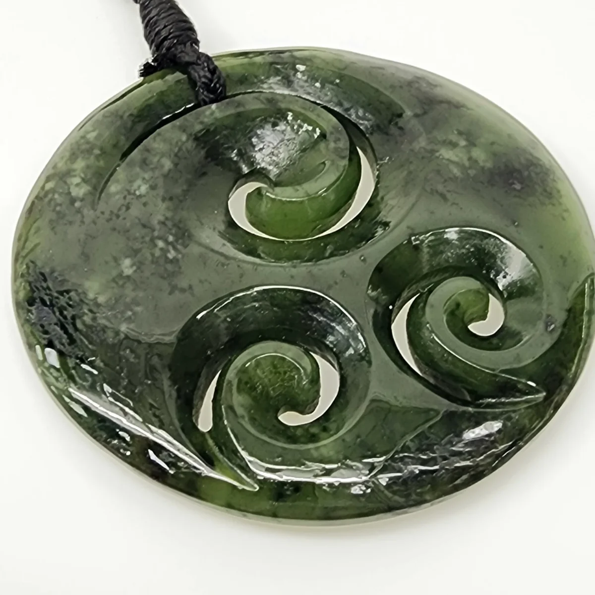 Pounamu Closed Triple Koru Necklace