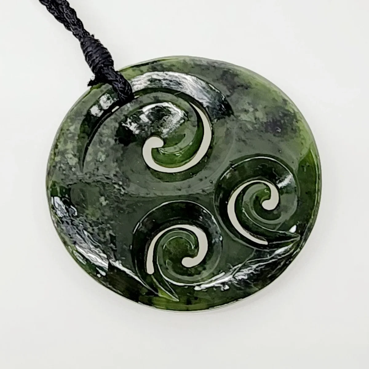 Pounamu Closed Triple Koru Necklace