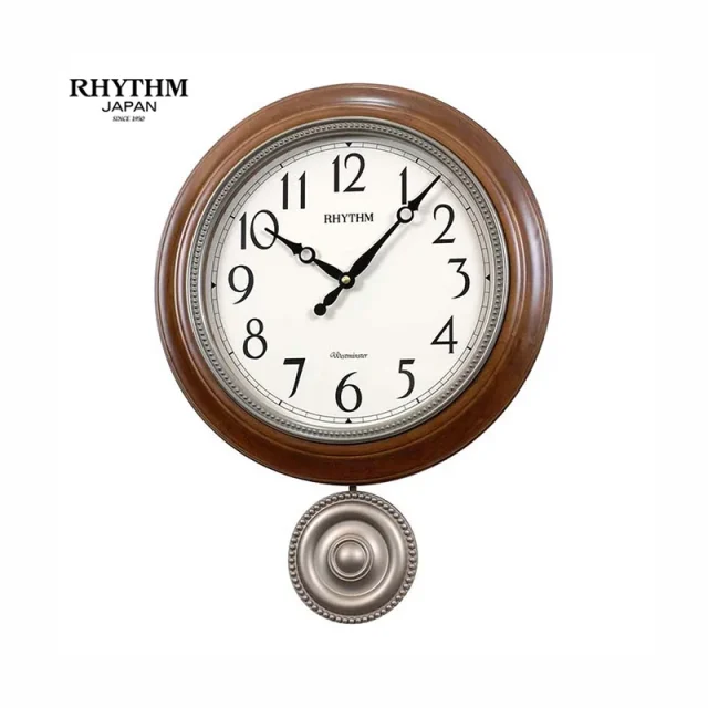 Rhythm CMJ549NR06 Chime Wall Clock Wooden Brown