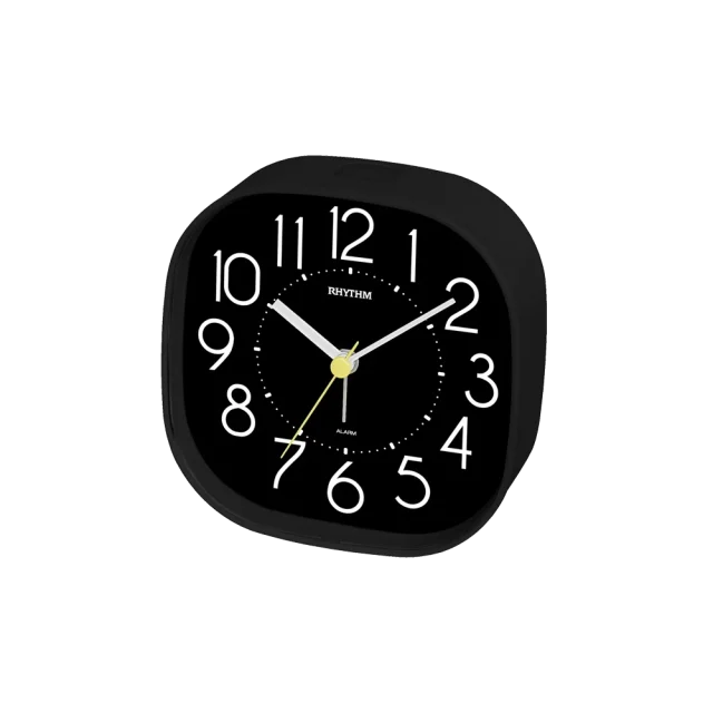 Rhythm Table Alarm Clock Black Dial Black Case - 8RE672WR02