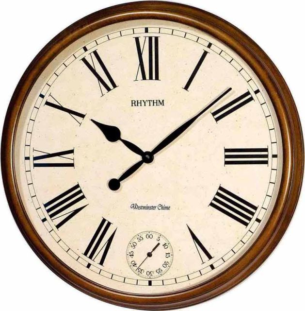 Rhythm Wooden Case Masters II Chiming Wall Clock 50cm - CMH721CR06
