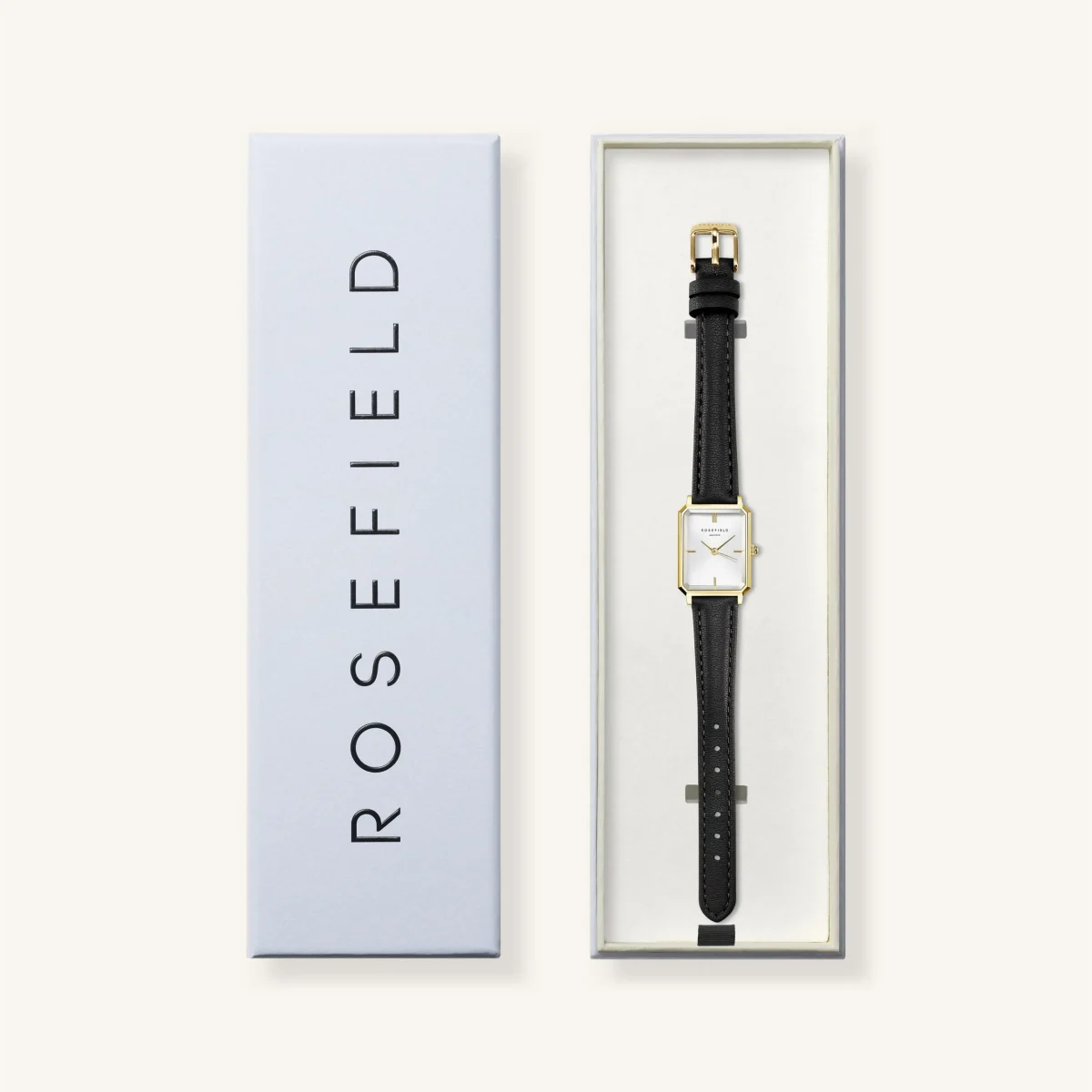 Rosefield Octagon XS Black Leather - OWBLG-O84