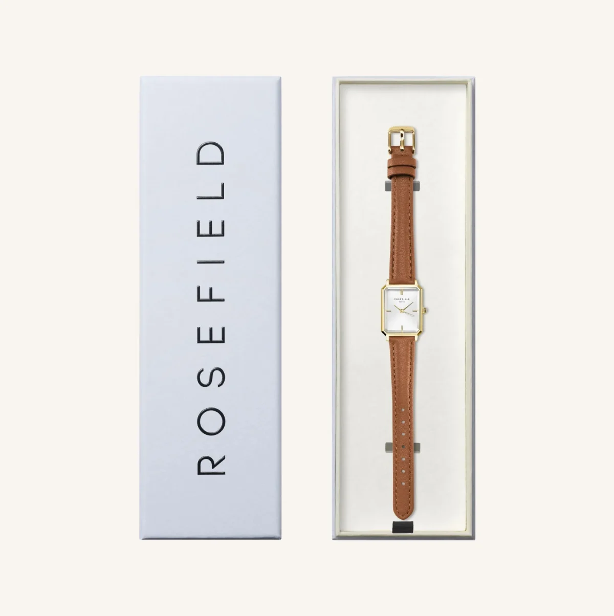 Rosefield Octagon XS Camel Leather - OWGLG-O85