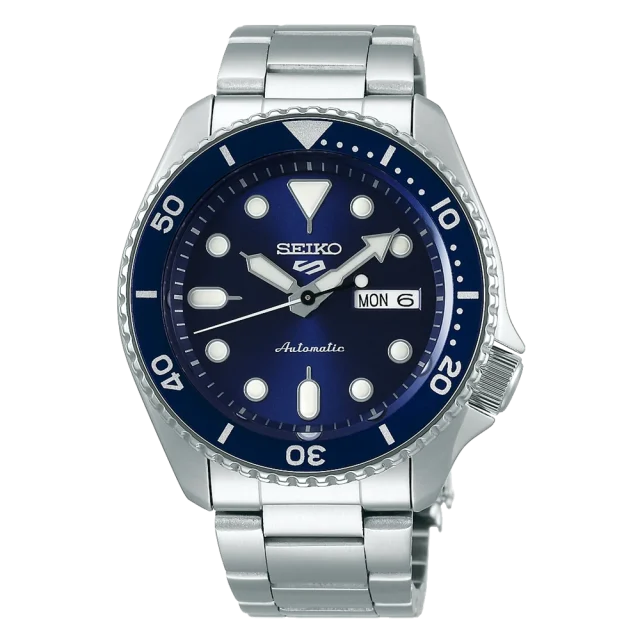 Seiko 5 Sports 100, Automatic Men's Watch Bluei Bezel Blue Dial - SRPD51K1