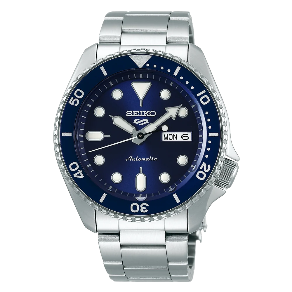 Seiko 5 Sports 100, Automatic Men's Watch Bluei Bezel Blue Dial - SRPD51K1