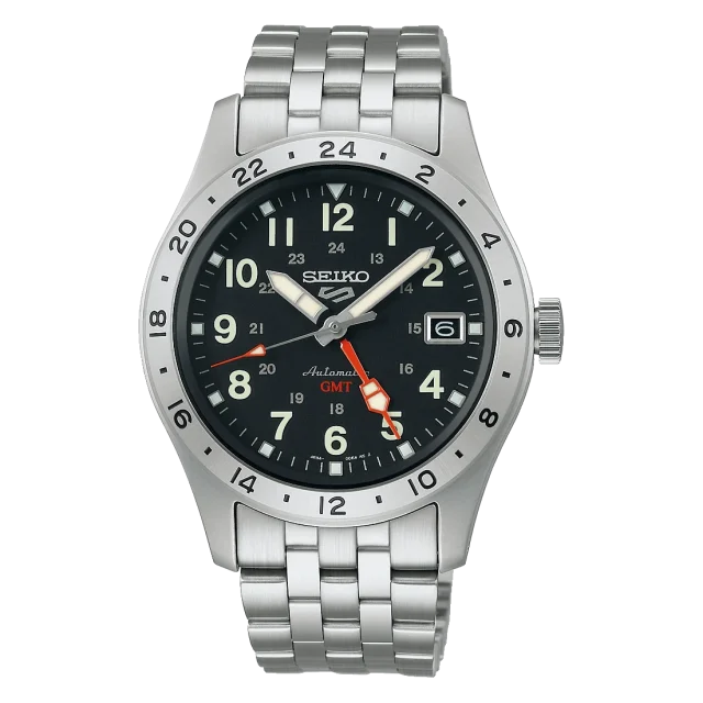 Seiko 5 Sports Field GMT Automatic Men’s Watch SSK023K1 Black Dial Stainless Steel